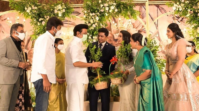 CM Stalin attends actress Saranya Ponvannan's daughter wedding