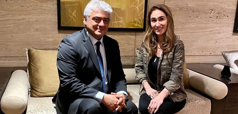 Ajith meets a lion girl has ridden a bike around the world